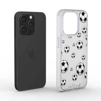 Mad About Football Clear Phone Case – Transparent Football Design | iPhone, Samsung & More | PryntoDesigns