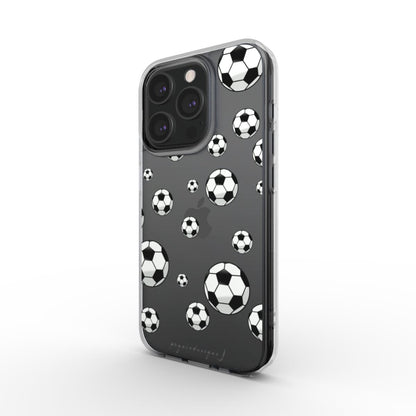 Mad About Football Clear Phone Case – Transparent Football Design | iPhone, Samsung & More | PryntoDesigns