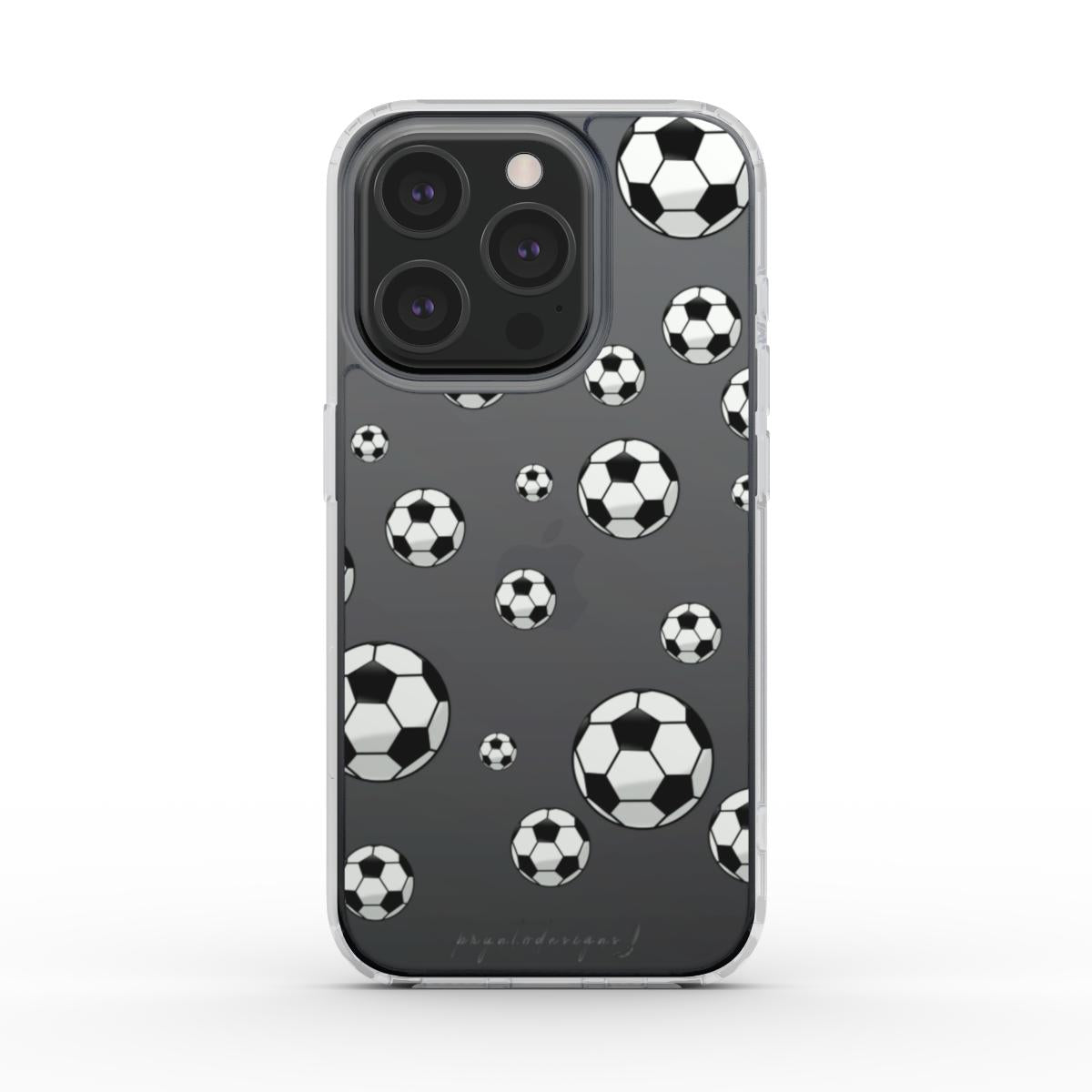 Mad About Football Clear Phone Case – Transparent Football Design | iPhone, Samsung & More | PryntoDesigns